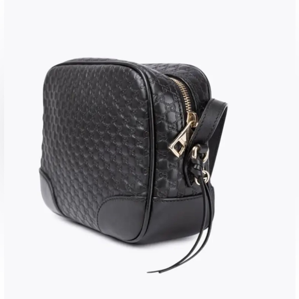GUCCI Microshima GG Black Unisex Crossbody Bag 449413 BMJ1G 1000 ** - Picture 2 of 16